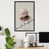 Henry Longfellow Kaart 1860 Poster (Thuiskantoor)