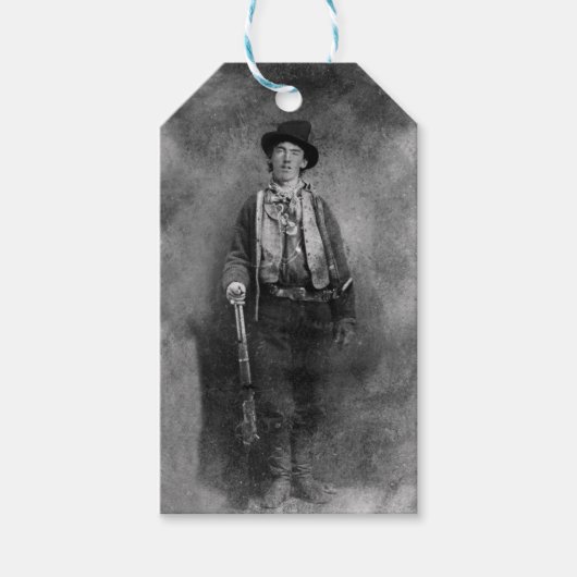 Henry McCarty Billy, het Outlaw Kind van het Oude  Cadeaulabel (Voorkant)