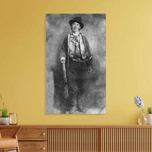 Henry McCarty Billy, het Outlaw Kind van het Oude  Canvas Afdruk (Insitu (Woonkamer))