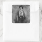 Henry McCarty Billy, het Outlaw Kind van het Oude  Vierkante Sticker (Tas)