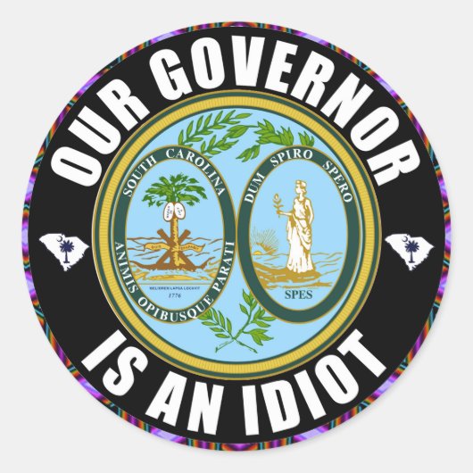 Henry McMaster is een idioot Ronde Sticker (Voorkant)