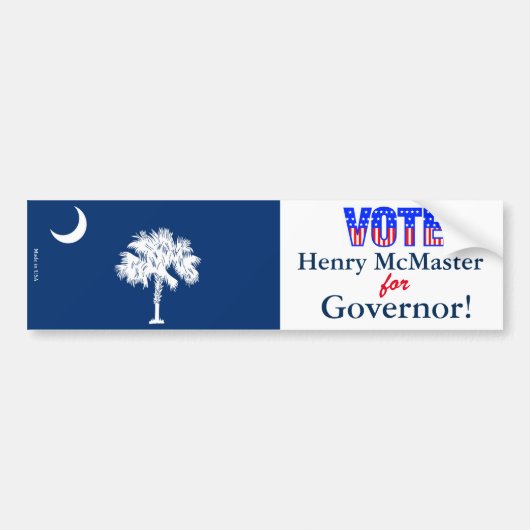 Henry McMaster voor Gouverneur Bumpersticker (Voorkant)