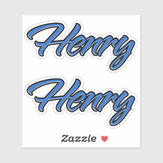 Henry Name blue Aufkleber Sticker Stickerset (Vel)