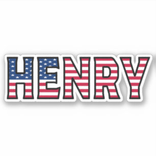 Henry Name Prénom USA Sticker Stickerset