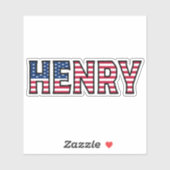 Henry Name Vorname USA Sticker Stickerset (Vel)