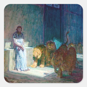 Henry Ossawa Tanner Daniel in the Lions' Den Vierkante Sticker