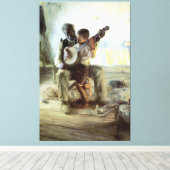 Henry Ossawa Tanner - De Banjo Lesson Canvas Afdruk (Insitu (Houten vloer))