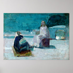Henry Ossawa Tanner Study for Christus en Nicodemu Poster