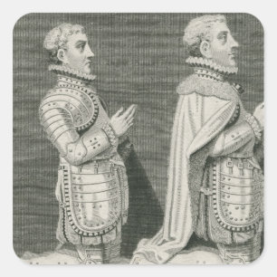 Henry Stuart, Lord Darnley en zijn broer Vierkante Sticker