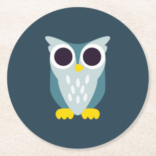 Henry the Owl Ronde Kartonnen Onderzetter