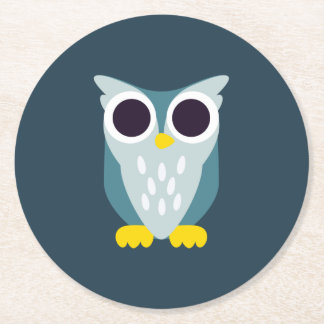 Henry the Owl Ronde Kartonnen Onderzetter