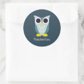 Henry the Owl Ronde Sticker (Tas)
