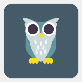 Henry the Owl Vierkante Sticker