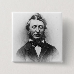 Henry Thoreau Vierkante Button 5,1 Cm