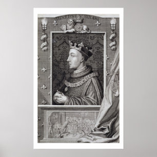 Henry V (1387-1422), na een schilderij in Kensingt Poster