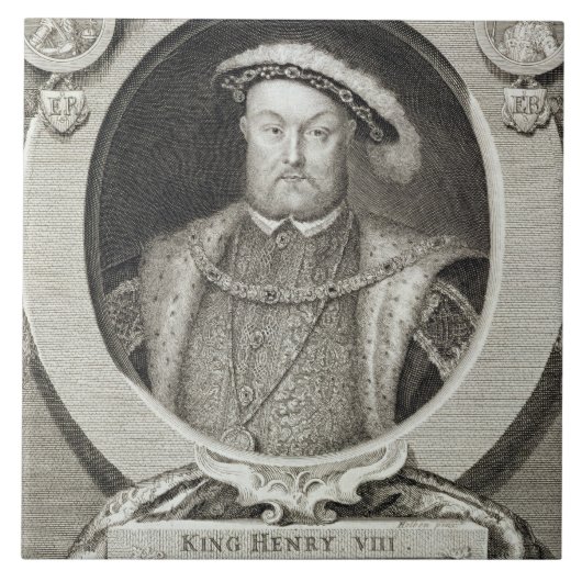 Henry VIII (1491-1547), na een schilderij in de Ro Tegeltje (Voorkant)