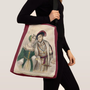 Henry VIII en Anne Boleyn Crossbody Tas