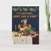Henry VIII Fête Comme Une Carte De Noël Roi (Devant)