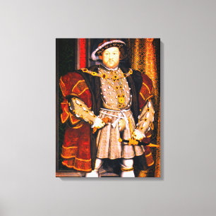 Henry VIII Tudors History King England zes Wives Canvas Afdruk