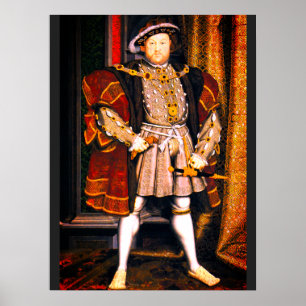 Henry VIII Tudors History King England zes Wives Poster