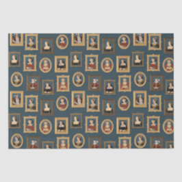 Henry VIII Zes vrouwen Portretten in Lijsten Blauw Tissuepapier