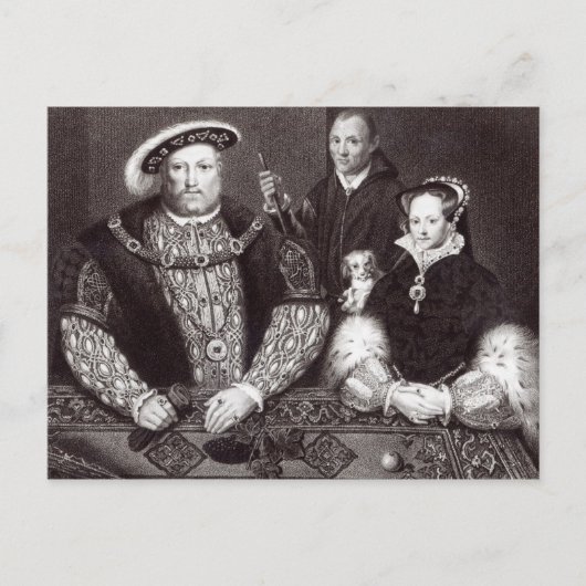 Henry VIII, zijn dochter Queen Mary Briefkaart (Voorkant)