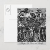 Henry vijfde, zijn Koningin en Familie Briefkaart (Voorkant / Achterkant)