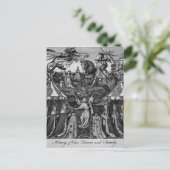 Henry vijfde, zijn Koningin en Familie Briefkaart (Staand voorkant)