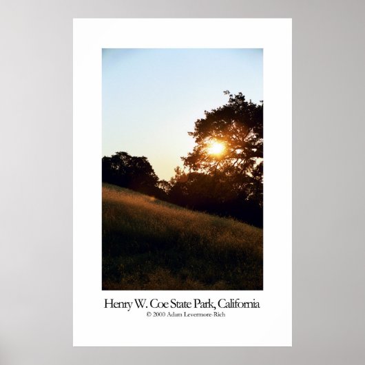 Henry W. Coe State Park, Californië Poster (Voorkant)