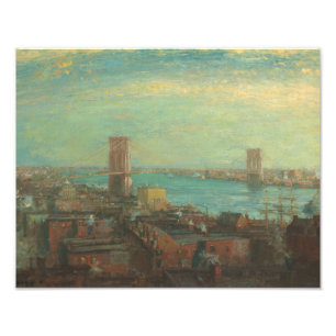 Henry Ward Ranger - Brooklyn Bridge Foto Afdruk