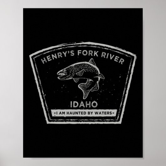 Henry's Fork River Idaho Vliegvissen Poster (Voorkant)
