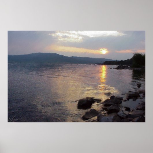 Henry's Lake Sunset Poster (Voorkant)