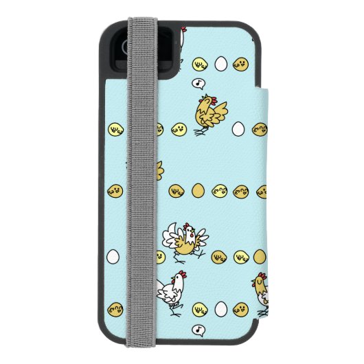 Hens, Chicks, and Eggs Incipio iPhone Portemonnee Hoesje (Agenda Achterkant)