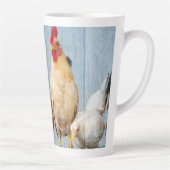 Hens Chicks Rooster Latte Mok (Rechts)