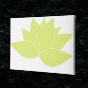 Hens en kippen Succulent Modern Lime Green Abstras Canvas Afdruk
