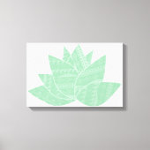 Hens en kippen Succulent Modern Lime Green Abstras Canvas Afdruk (Voorkant)