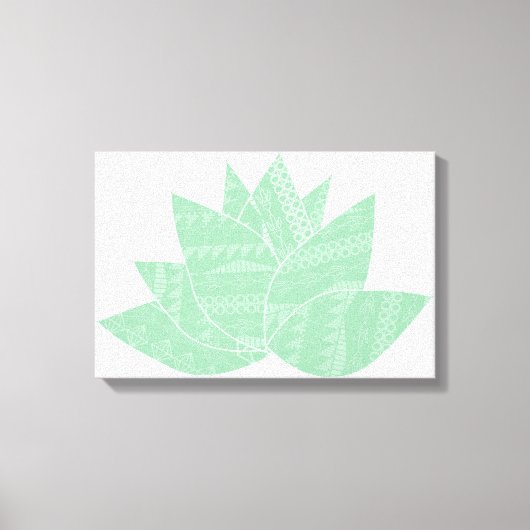 Hens en kippen Succulent Modern Lime Green Abstras Canvas Afdruk (Voorkant)