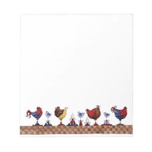 Hens in rij - Blocnote