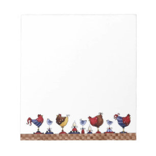 Hens in rij - Blocnote
