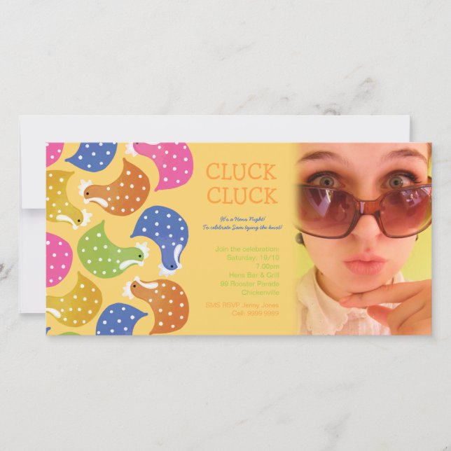 Hens Night Bachelorette Party Event Photo Invite (Voorkant)