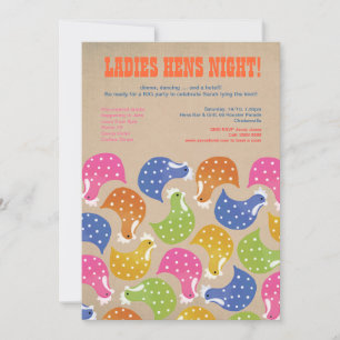 Hens Night Bachelorette Party Wedding Invite Kaart