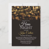 Hens Night Party Glitter Lights uitnodiging (Voorkant)