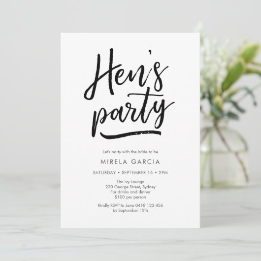 Hen's Party Invitation (Debout devant)