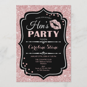 Hens Party - Zwart Roos Goud Kaart