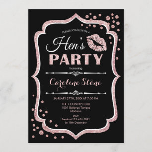 Hens Party Zwart Roos Goud Kaart