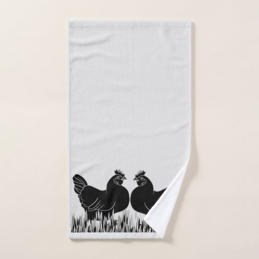 Hens~Silhouette (Serviette à main)