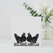 Hens~Silhouette Briefkaart (Staand voorkant)