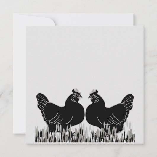 Hens~Silhouette Briefkaart (Voorkant)