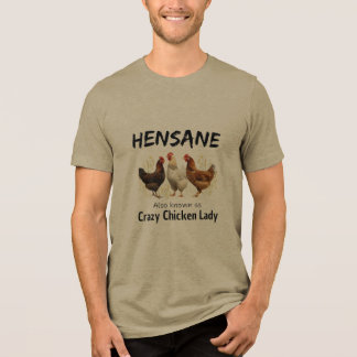 HENSANE Gekke Kippen Dame Grappige Boerderij Dier Tri-Blend Shirt