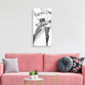 Hentai Girl Posing noir et blanc toile Imprimer (Insitu(Salon))